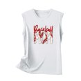 thumbnail image 4 of Rciityk Baseball Crew-Neck Tank Tops for Women Casual Sleeveless Tee Shirt Letter Print Summer Tops, 4 of 4