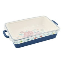 The Pioneer Woman Keepsake Floral 7" x 10" Ceramic Baking Dish with Lid