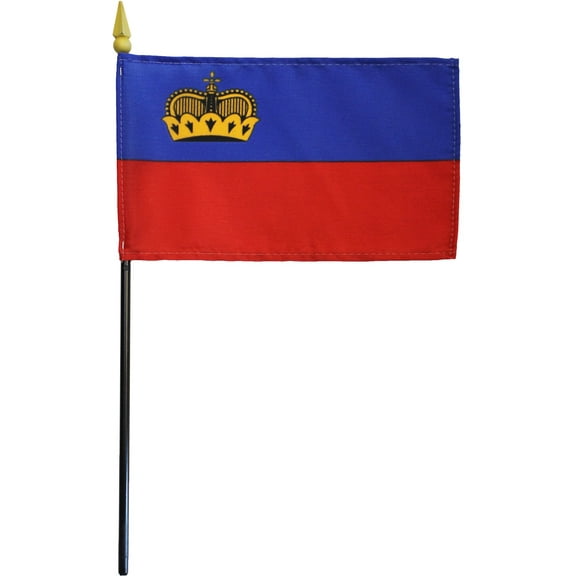 Liechtenstein - 4"X6" Stick Flag