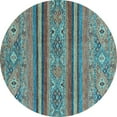 thumbnail image 1 of Ahgly Company Indoor Round Abstract Light Blue Modern Area Rugs, 4' Round, 1 of 4