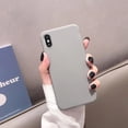 thumbnail image 1 of Shockproof Matte Silicone Phone Case For iPhone Xs Max XR XS X S Luxury Silicone Bumper Soft TPU Cover Capa GRAY For iphone X, 1 of 6