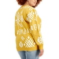thumbnail image 2 of Mad Engine Womens Trendy Plus Size Aztec Sweatshirts, Yellow, 3X, 2 of 3