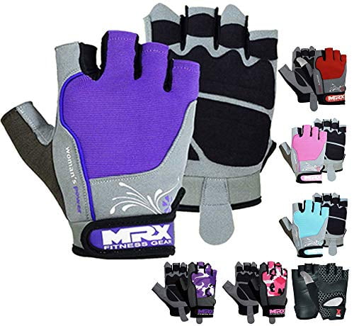 Women Weight Lifting Gloves Gym Fitness Training MRX Ladies Leather Glove Purple 
