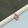 thumbnail image 4 of LeCalla 925 Sterling Silver Rose-Gold Plated Small Pendant Necklace With Chain for Women and Teen 15MM, 4 of 8