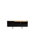 thumbnail image 2 of Pemberly Row Sleek Modern TV Stand with 4 Shelves in Black Cinnamon, 2 of 9