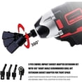thumbnail image 5 of Juego de adaptadores de enchufe giratorios de 360° con resorte de uso generalizado, 4 piezas de accesorios de taladro en ángulo recto + 3 piezas de junta universal de grado de impacto para taladro, 5 of 5