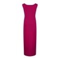 thumbnail image 4 of Jzuxvd Women's Jersey V-Neck Tank Maxi Length Dress Hot Pink M, 4 of 5