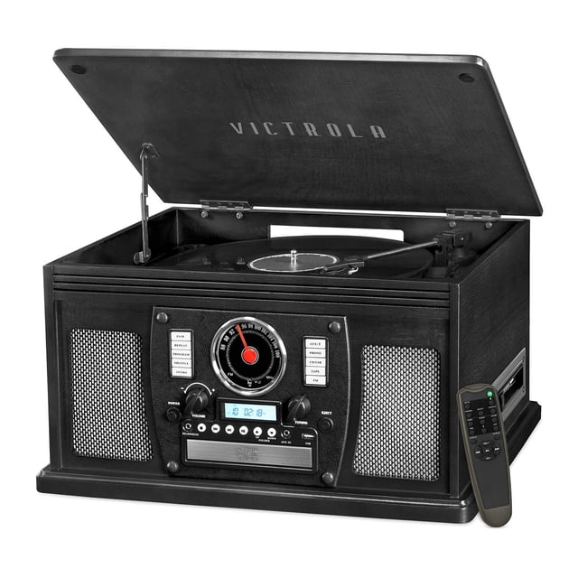 Tocadiscos Bluetooth Victrola 8 en 1 con altavoces estéreo
