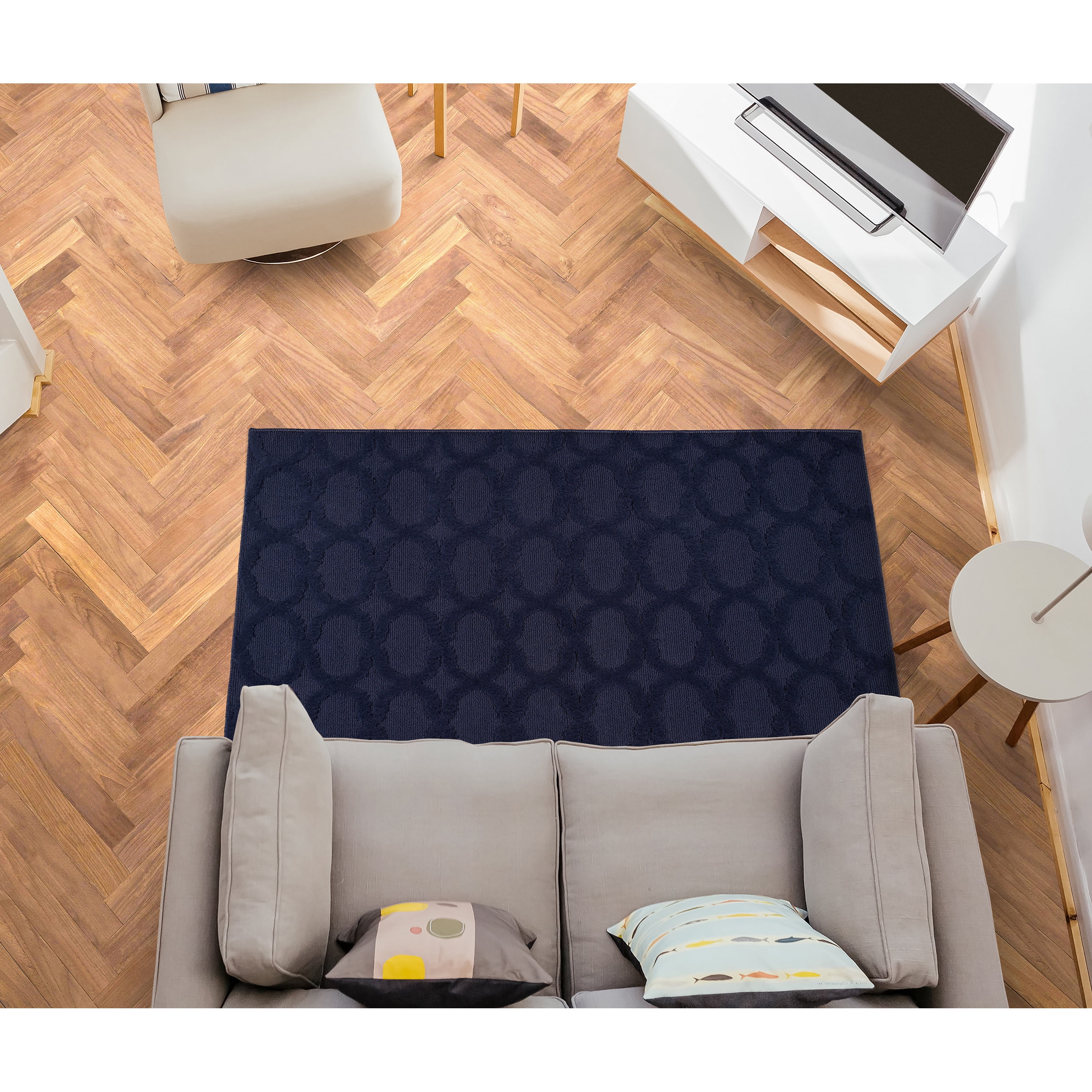Garland Rug Sparta Navy Indoor Area Rug, 8' x 10'