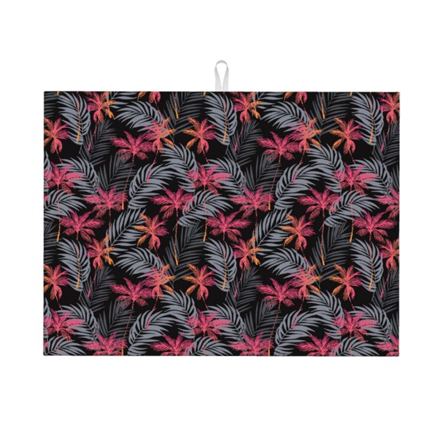 Fotbe Colorful Hawaii Palms Alfombrilla de Secado para Cocina con Estampado, 18x24 Pulgadas