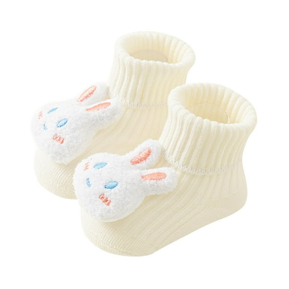 Odeerbi Non-Slip Slipper Socks for Baby Infant Boys Girls Cotton Prewalker Sock Walking Shoes Fashion Knitted Floor Socks