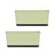 thumbnail image 3 of 2 macetas rectangulares para flores y verduras, accesorios versátiles con autorriego. Verde claro, 3 of 9