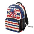 thumbnail image 2 of POLERO Large Capacity Backpack for School Outdoor Activities, Polyester Fabric Lightweight School Backpack, USA Star, 2 of 10