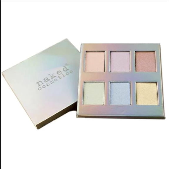 Naked Cosmetics Holographic Highlighter Palette Firma Beauty 102 Brush New