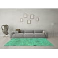 thumbnail image 3 of Ahgly Company Indoor Rectangle Oriental Turquoise Blue Traditional Area Rugs, 6' x 9', 3 of 4