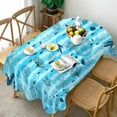 thumbnail image 3 of Oval Tablecloth, Blue Ocean Beach Coastal Table Cover Oval 54 x 72 for Summer Party,Perfect for Kitchen Dinner, Restaurant,Outdoor Holiday Picnic Waterproof Table Cloth, 3 of 4