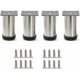 thumbnail image 2 of patas ajustables de 8 cm de altura, patas de gabinete gruesas, patas de mesa, patas de muebles, acero inoxidable cepillado, altura ajustable de 0 a 15 mm, vienen con tornillos de acero inoxidable, 2 of 5