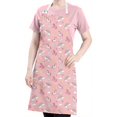 thumbnail image 5 of Cartoon Unicorn Rainbow Cloud Moon Star Apron-Garden Aprons for Women with Pockets-Cotton Linen Waterproof Kitchen Cooking Gardening Aprons Adjustable for Kitchen,Cooking,BBQ and Salon 33x27 Inch, 5 of 7