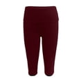 thumbnail image 2 of LIIPEE Womens Leggings Casual Solid Color Slim-Leg Cropped Low Legging Female Tight Seamless Waistband Comfortable Hip-Lifting Breathable Soft Daily Yoga Pants With Pockets,M, 2 of 6