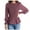Red, variant on IROINNID Ladies Long Sleeve T Shirts Round- Neck Floral Print Elastic Waist Pleated Bell Sleeves Lace Lap Long Sleeve Tops,Coffee