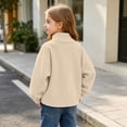 thumbnail image 5 of Mitankcoo Girls Mock Neck Ribbed Top Kids Loose Long Sleeve Pullover Sweatshirt for Fall Winter Casual Daily Outfits 4-15Y, 5 of 8