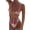 01 Pink, variant on Swimsuits for Curvy Women Bikini Set for Women Solid V Neck Knot Front Push Up High Leg Thong Two Piece Swimsuit