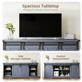 thumbnail image 5 of Furnibear Farmhouse TV Stand for 65/60/55 Inch TVs, Entertainment Center with Storage Cabinets and Barn Doors,Media TV Console Table Cabinet for Living Room Bedroom,Gray, 5 of 9
