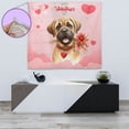 thumbnail image 4 of Happy Valentine's Day Mastiff holding flowers Tapestry Mastiffs Dog Lover Gifts Idea Wall Hanging Backdrop Home Decor - 3005, 4 of 5