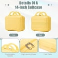 thumbnail image 3 of Pawverly 20 Inch Carry On Luggage Set, ABS Hard Shell Spinner Suitcase with Combination Lock, Includes 14 Inch Cosmetic Case, 3 of 16
