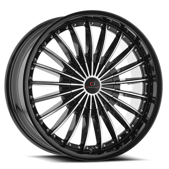 Cavallo CLV-32 4x100/4x114.3 18x8 35 Gloss Black & Machined