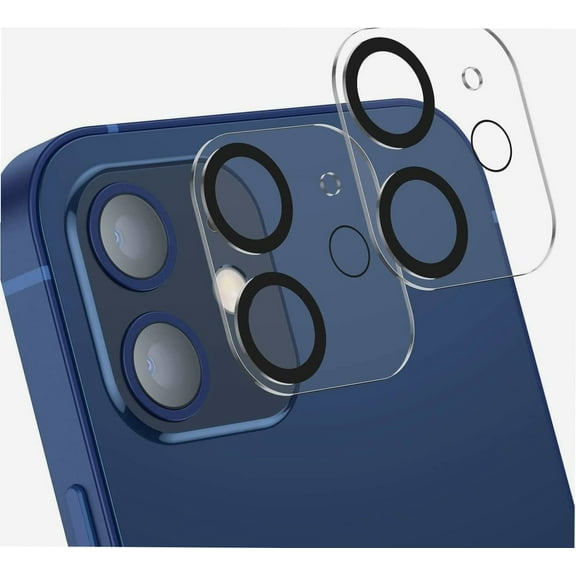 Camera Lens Protector for iPhone 12 - Tempered Glass, Full Coverage, Anti-Scratch, Pack of 2