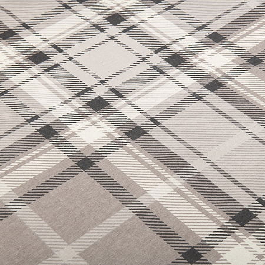Mainstays Grey Plaid 155 Gsm 100 Cotton Flannel Sheet Set Queen
