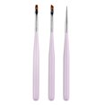 thumbnail image 1 of 1/3 Uds. Pincel delineador acrílico con rayas francesas para decoración de uñas, puntas 3D para manicura, bolígrafo de dibujo ultrafino, pinceles de Gel UV, herramientas de pintura Tan Jianjun  unisex, 1 of 2