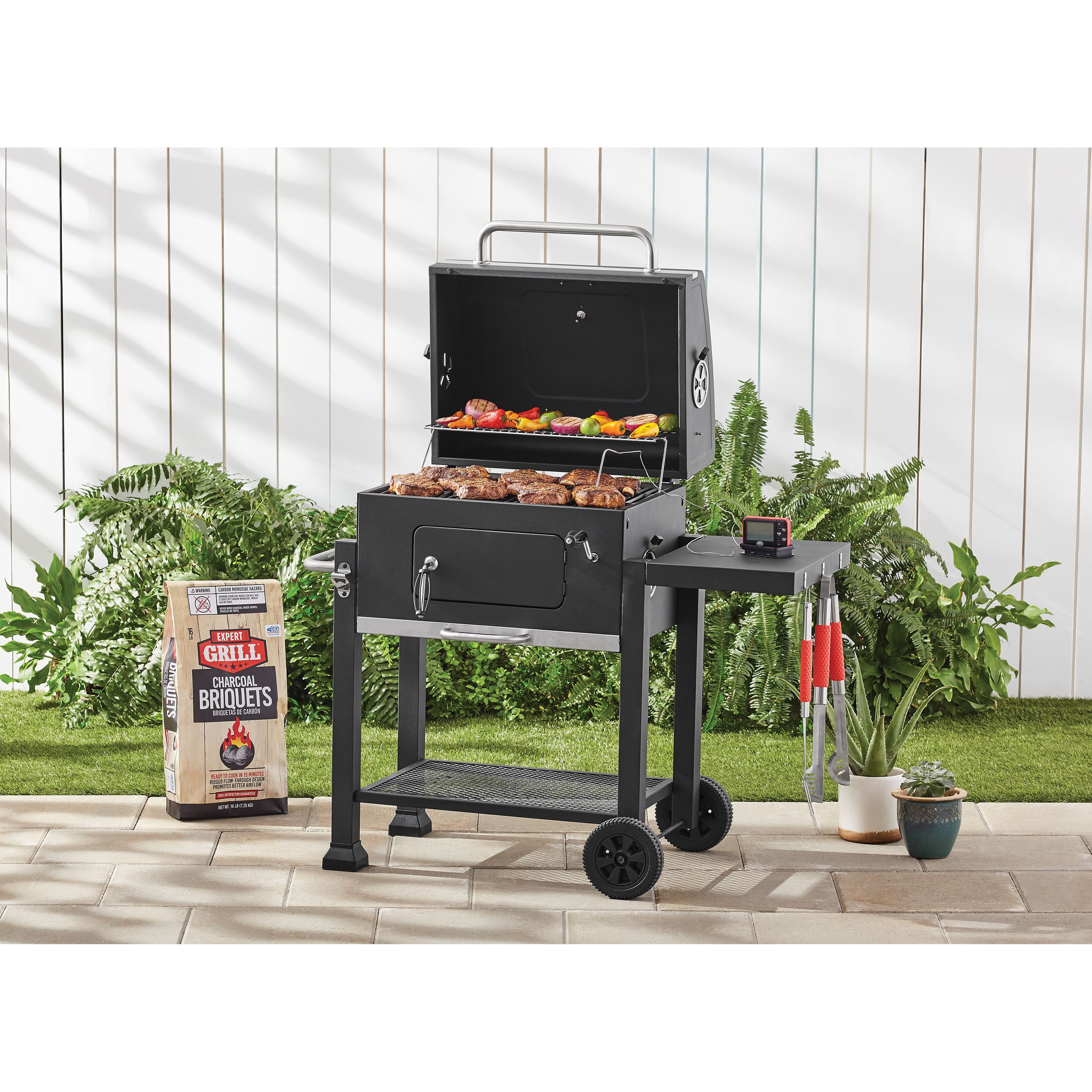 Expert Grill Heavy Duty 24-inch Charcoal Grill, Black - image 5 of 13