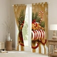 thumbnail image 3 of Castle Fairy Teenager Gingerbread Man Black Out Curtains,Geometric Stripes Curtains Pack of 2 (42x63 Each),Festival Xmas Bedroom Curtains,Lightweight Room Decor, 3 of 6
