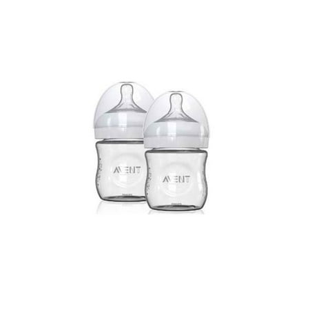 Philips Avent Natural Bottles Feeding Glass Bottle 4oz - 2 Pack