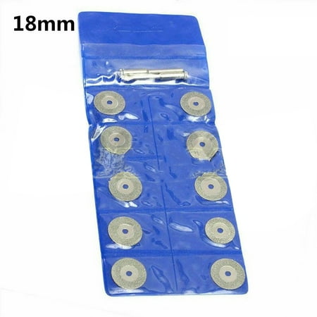 

10X Mini Diamond Saw Blade Cutting Disc Rotary Wheel Grinding +2 Mandrel Tool