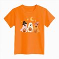 thumbnail image 4 of KPOPLK Halloween Shirt for Toddler Girls Ghost Graphic Tshirt Cute Season Short Sleeve Tops for Kids Size 5-6 Years,Orange, 4 of 4