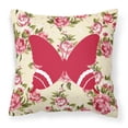 thumbnail image 2 of Butterfly Shabby Chic Blue Roses BB1034 Fabric Decorative Pillow, 2 of 2