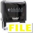 thumbnail image 1 of Large Self-Inking File Stamp, Trodat Printy 4913, Press and Print Stamping, Impression Size 7/8" x 2-1/4", Up to 10,000 Impressions - Yellow Ink, 1 of 10