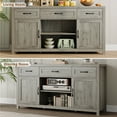 thumbnail image 5 of YouTrend Farmhouse TV Stand for TVs up to 65'' for Living Room,Kitchen Pantry Sideboard W/ Storage Cabinet,Gray, 5 of 10