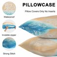 thumbnail image 5 of Throw Pillow Covers 24x24 Inch Set of 2, Blue Coastal Waterproof Outdoor Pillow Covers, Life Is Better At The Beach Beach Decorative Cushion Pillowcases for Couch, Sofa, Bed, Garden, Patio, 5 of 9