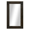 thumbnail image 2 of Rayne Ozark Hardwood Red Oak Mirror Wall Mirror 22"x33" Leaning Floor Mirror Ebony With Decorative Corner Brackets, 2 of 4