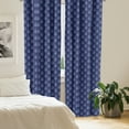 thumbnail image 2 of Ambesonne Floral Curtains, Simplistic Minimalist Leaves, Pair of 28"x63", Indigo and Lavender, 2 of 4