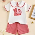 thumbnail image 2 of Newborn Infant Baby Girls Clothes Summer Short Sleeve Romper Sunflower Shorts Pants Outfits Set&nbsp; Girls Summer Set 6-18 Months,12-18 Months, 2 of 9