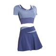 thumbnail image 1 of Falda de cintura alta Cola Manga Corta Traje de yoga Ropa, 1 of 7