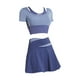 thumbnail image 1 of Faldas de entrenamiento de manga corta, traje de falda de cintura alta, faldas deportivas, faldas de tenis para gimnasio, ropa deportiva para correr,, 1 of 7