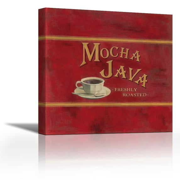 Mocha Java - Contemporary Fine Art Giclee on Canvas Gallery Wrap - wall décor - Art painting - 18 x 18 Inch - Ready to Hang