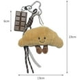 thumbnail image 3 of Croissant Decor Rope Keychain Cute Keychain Rope Bag Charms for Handbags Purse Charms Car Accessories Y2k Keychain, 3 of 5