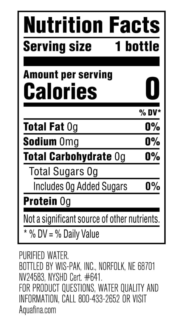 Aquafina Purified Still Water 16 Fl Oz